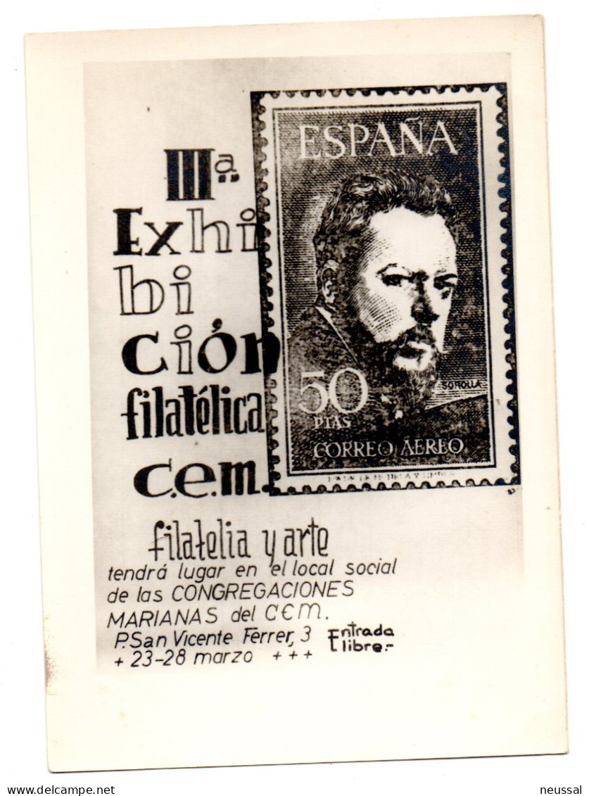 Tarjeta  Foto Exhibicion Filatelica Cem - Covers & Documents
