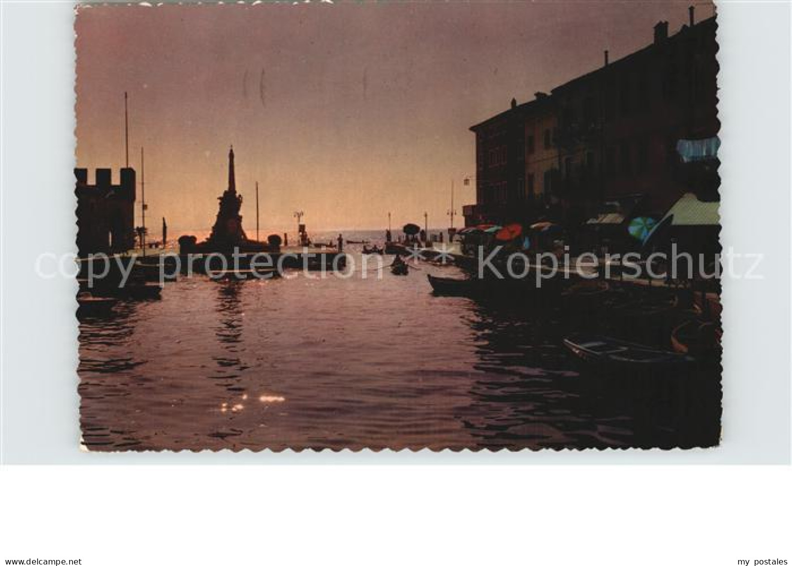 72582140 Lazise Lago Di Garda Il Porto Tramonto Hafen Sonnenuntergang Gardasee F - Autres & Non Classés