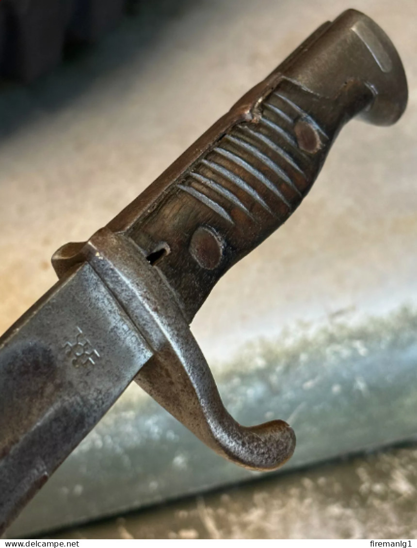 WW1 German Mauser Sg98/05nA Butcher Sword Bayonet & Scabbard - Twin Makers - Knives/Swords