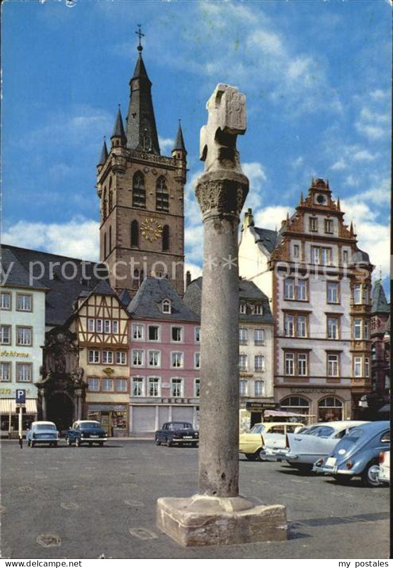 72582090 Trier Hauptmarkt Mit Marktkreuz Und St Gangolph Kirche Trier - Trier