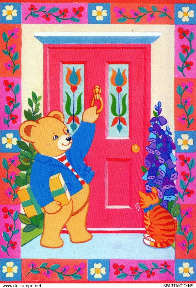 NASCERE Animale Vintage Cartolina CPSM #PBS137.A - Bären