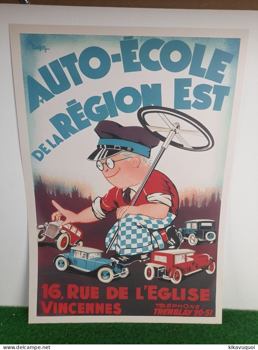 AUTO ECOLE DE LA REGION EST - AFFICHE POSTER - Autres & Non Classés