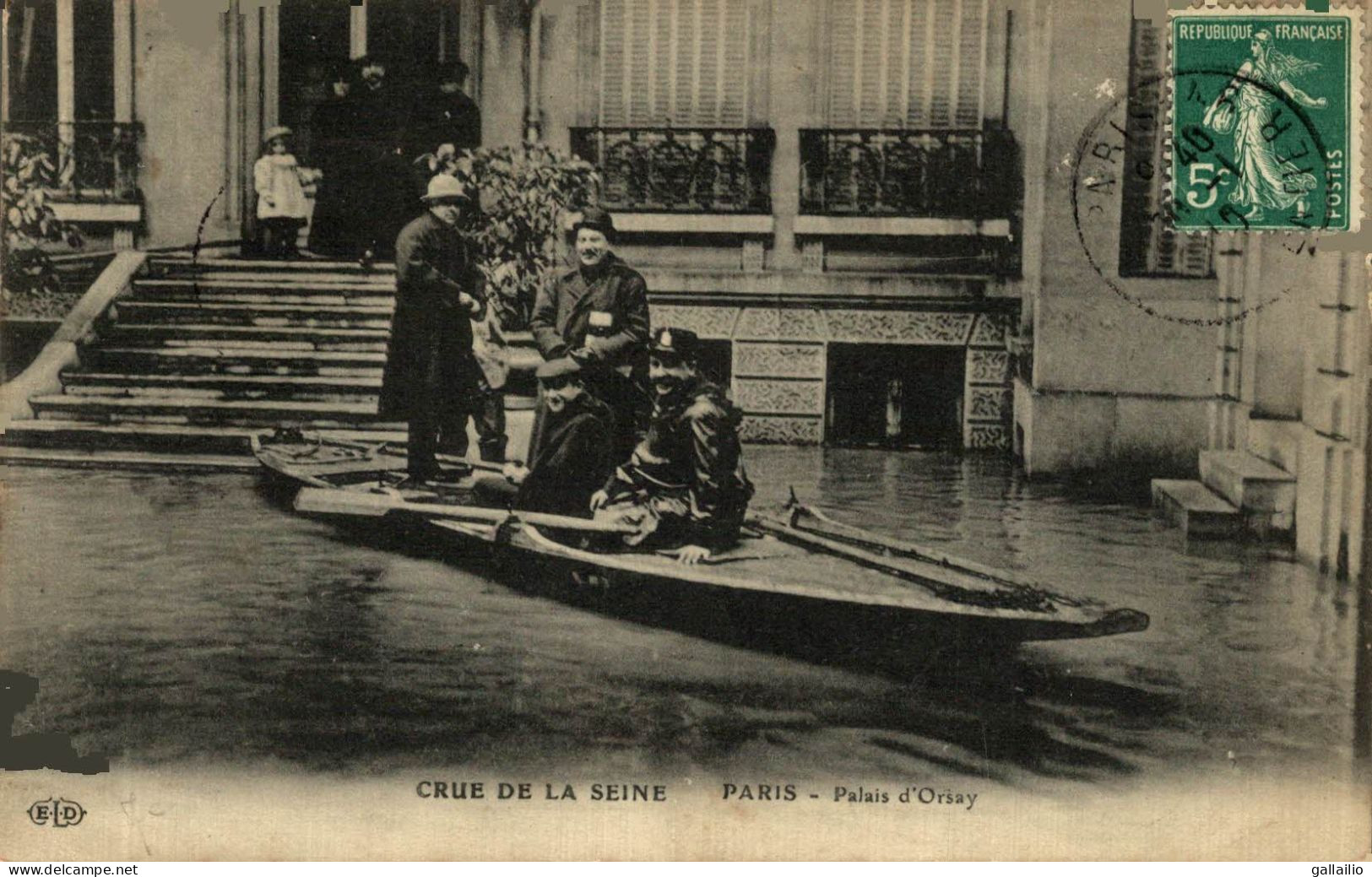 PARIS CRUE DE LA SEINE PALAIS D'ORSAY - Paris Flood, 1910