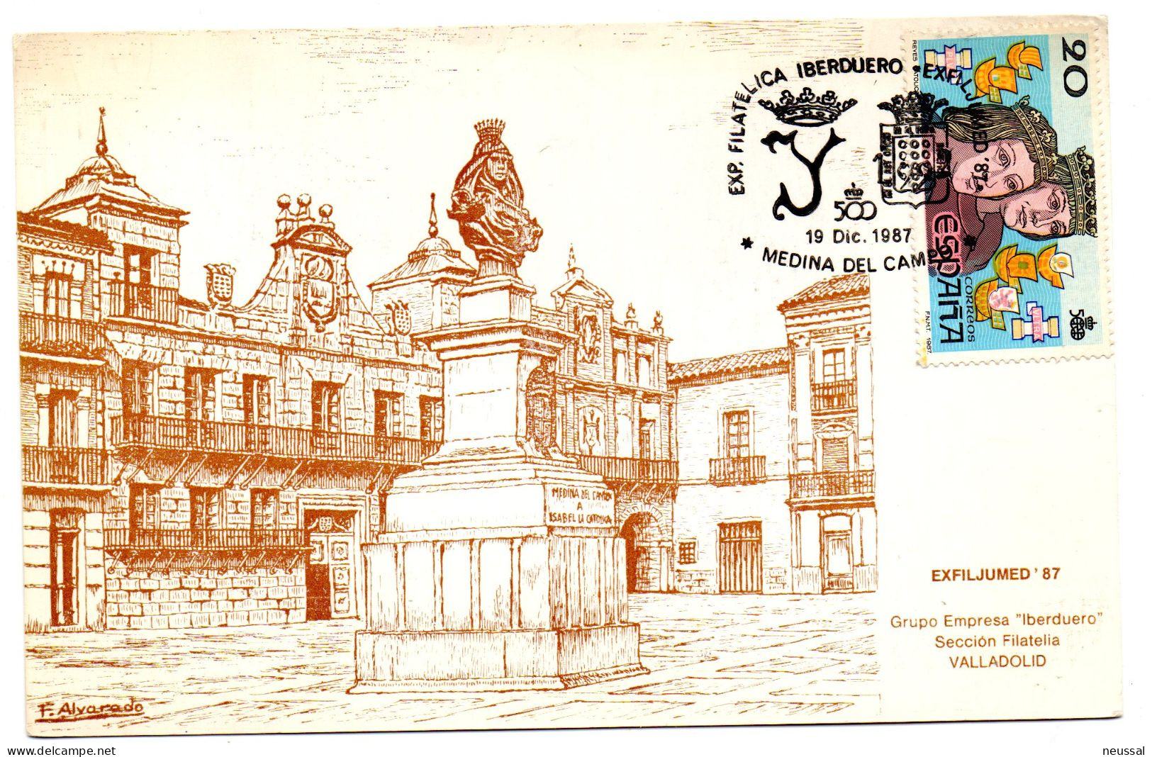 Tarjeta  Medina Del Campo De 1987 - Lettres & Documents