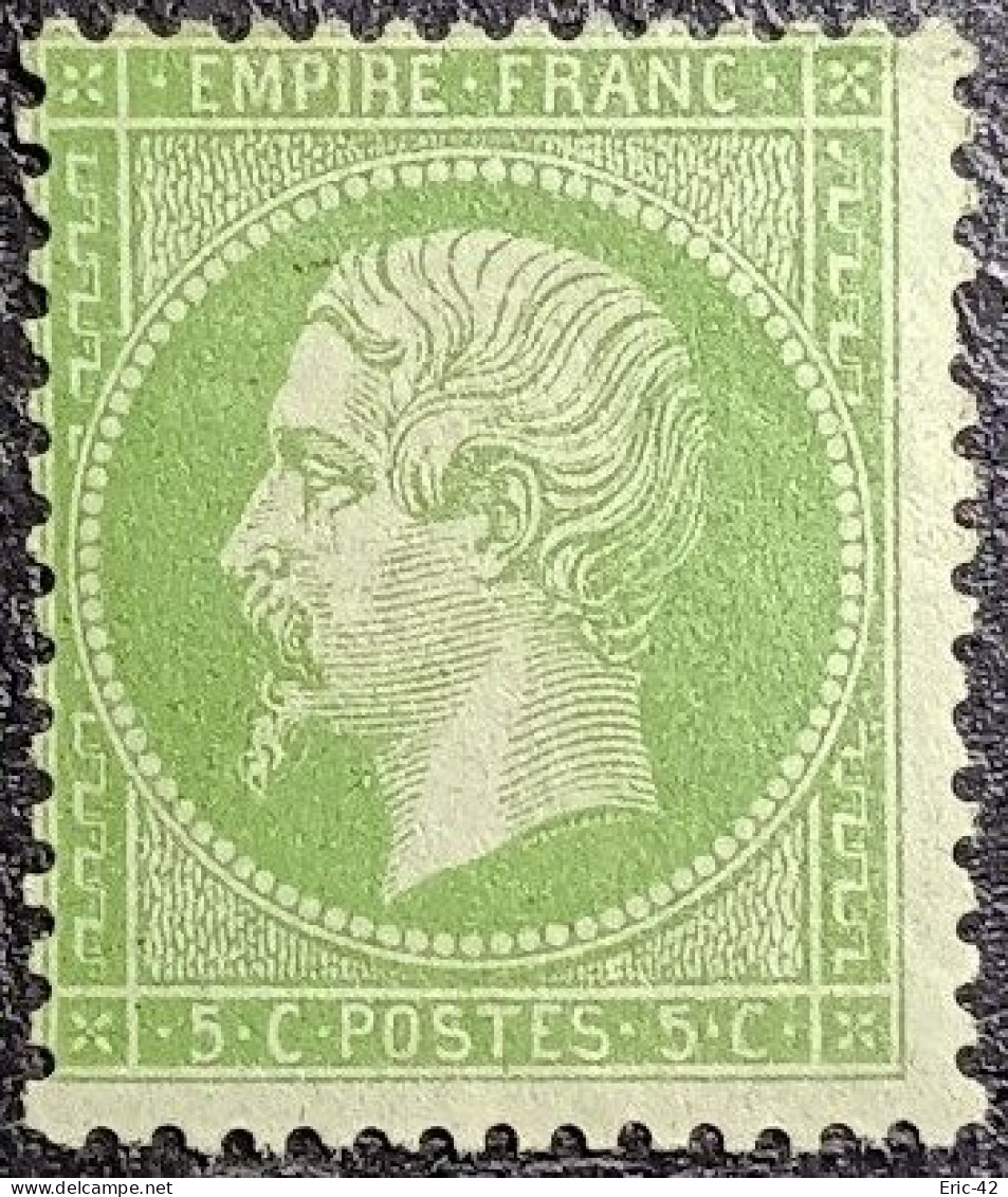 N°20. Napoléon 5c Vert. Neuf* - 1862 Napoléon III