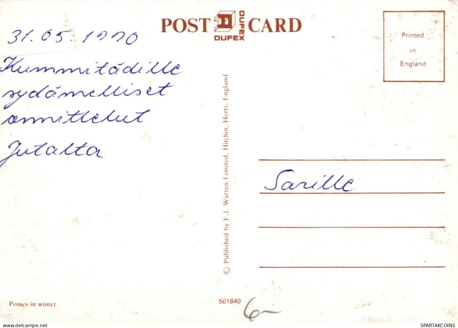 PFERD Tier LENTICULAR 3D Vintage Ansichtskarte Postkarte CPSM #PAZ149.A - Caballos
