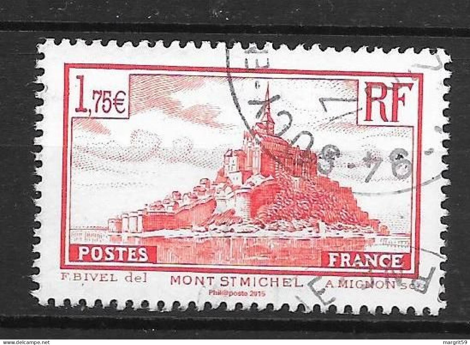 Les Trésors De La Philatélie 2015 - Feuille 5 - Mont Saint-Michel - 1,75 Rot - Used Stamps