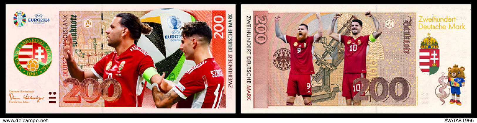 UEFA European Football Championship 2024 qualified country Hungary 8 pieces Germany fantasy paper money