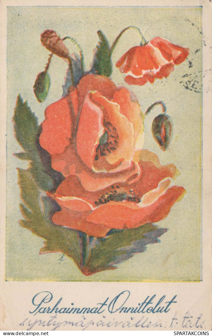 FLOWERS Vintage Postcard CPA #PKE706.A - Blumen