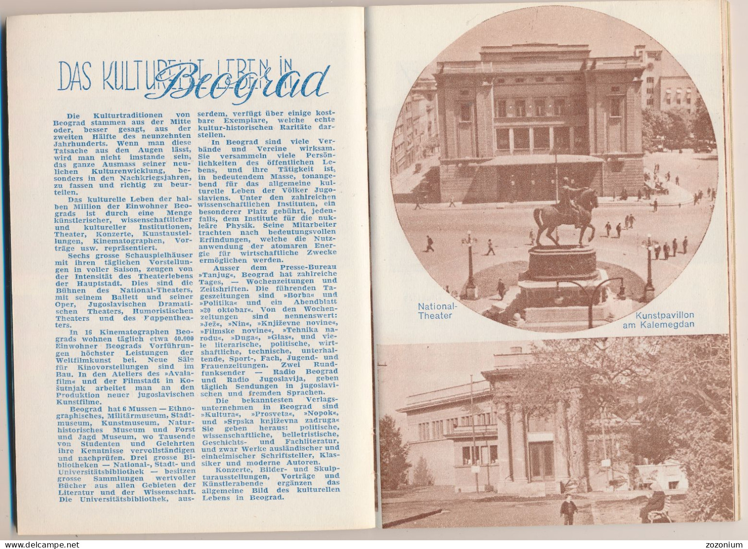 1950s Beograd, Serbia, Yugoslavia Vintage Turistic Brochure Old Prospect - Dépliants Touristiques