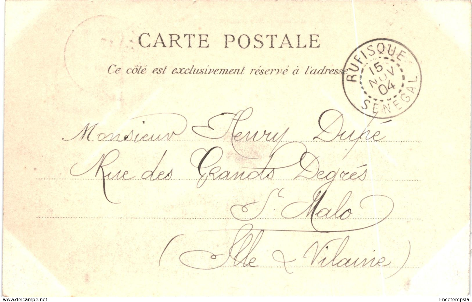CPA Carte Postale Sénégal  RUFISQUE Rue Faidherbe 1904  VM80913 - Sénégal