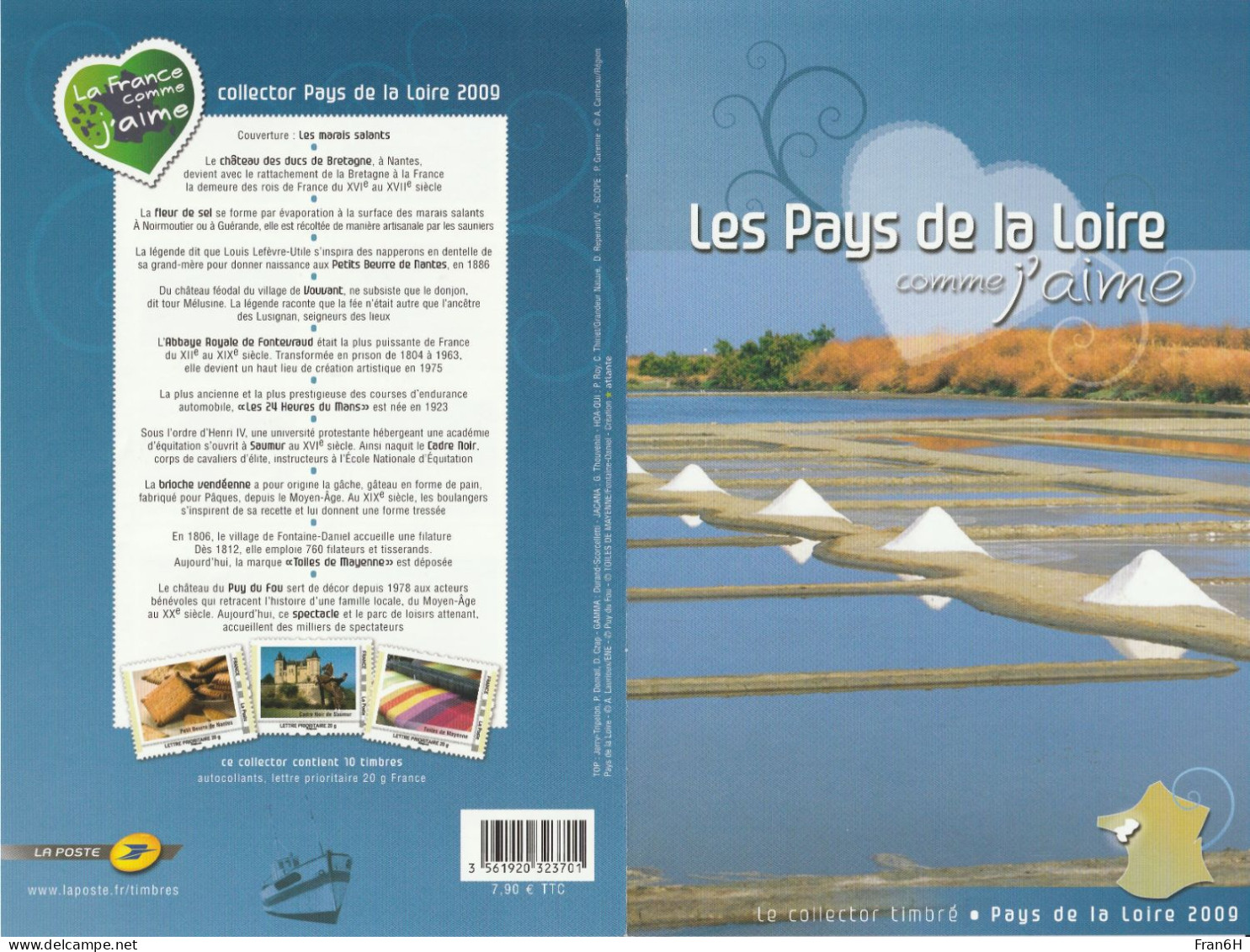 Collector - Pays De La Loire - 10 TVP - Neuf - Autoadhesif - Autocollant - Collectors