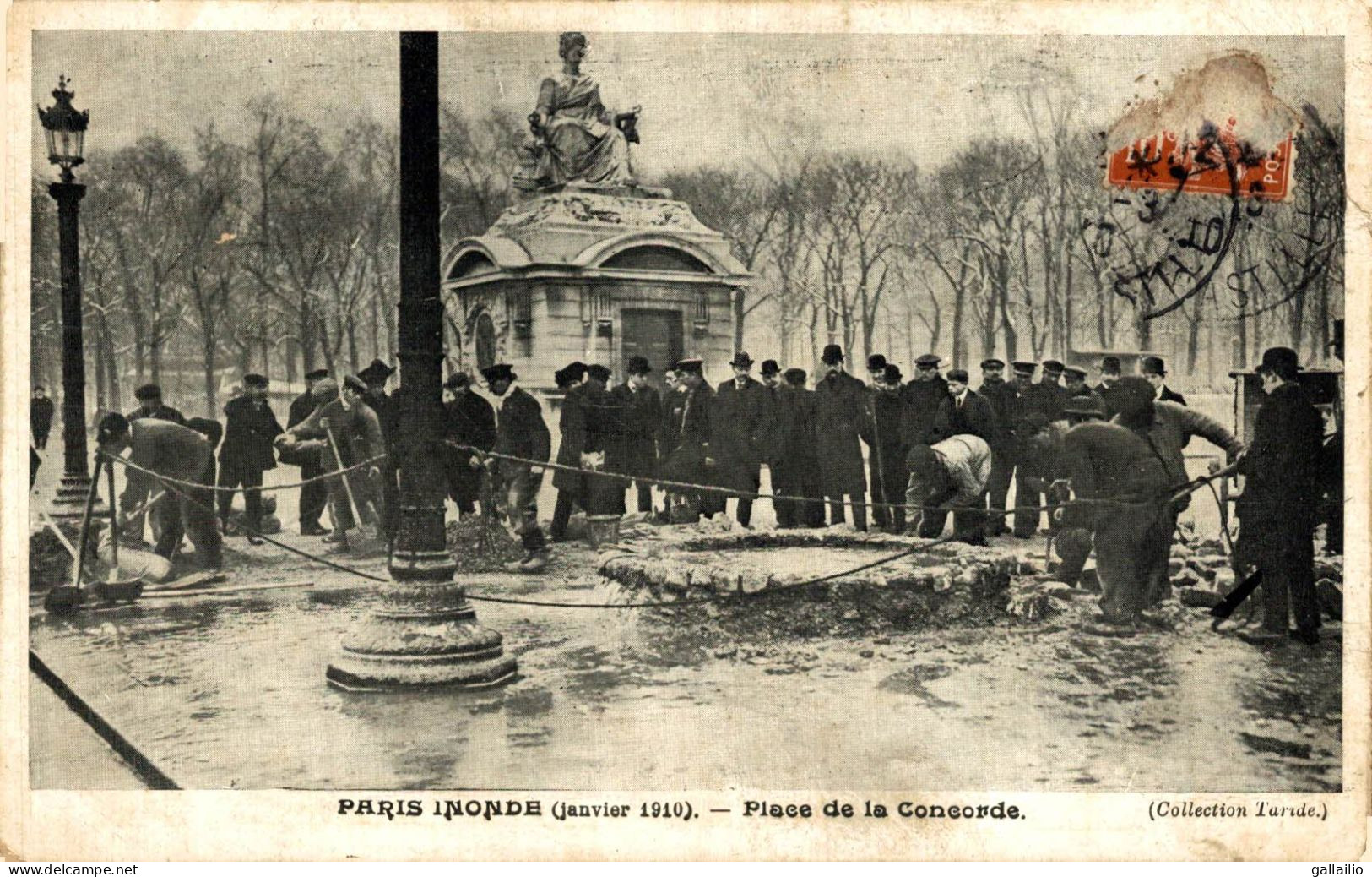 PARIS INONDE PLACE DE LA CONCORDE - Paris Flood, 1910