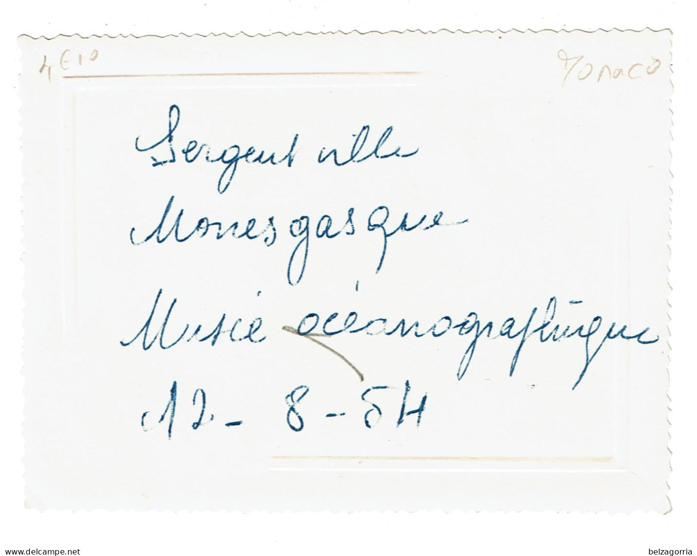 MONACO - PHOTOGRAPHIE ORIGINALE  Musée Océanographique 1954   " Voitures 2 CV  Et 4 CV  "- VOIR SCANS - Lieux
