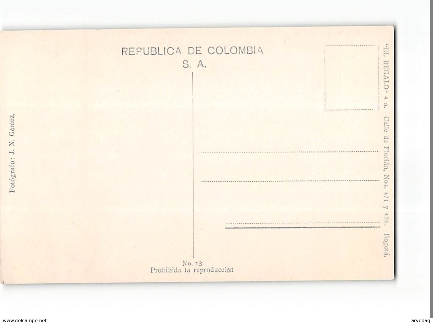 X1783 COLOMBIA PASEO BOLIVAR BOGOTA - Colombia
