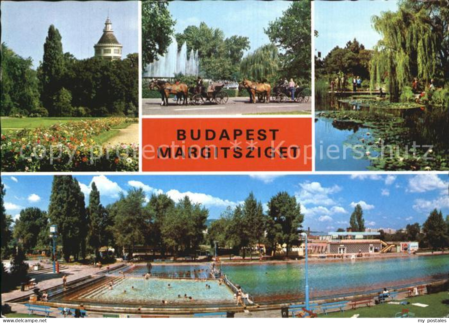 72581350 Budapest Margitziget Schwimmbad Kutsche Weiher Budapest - Hongrie