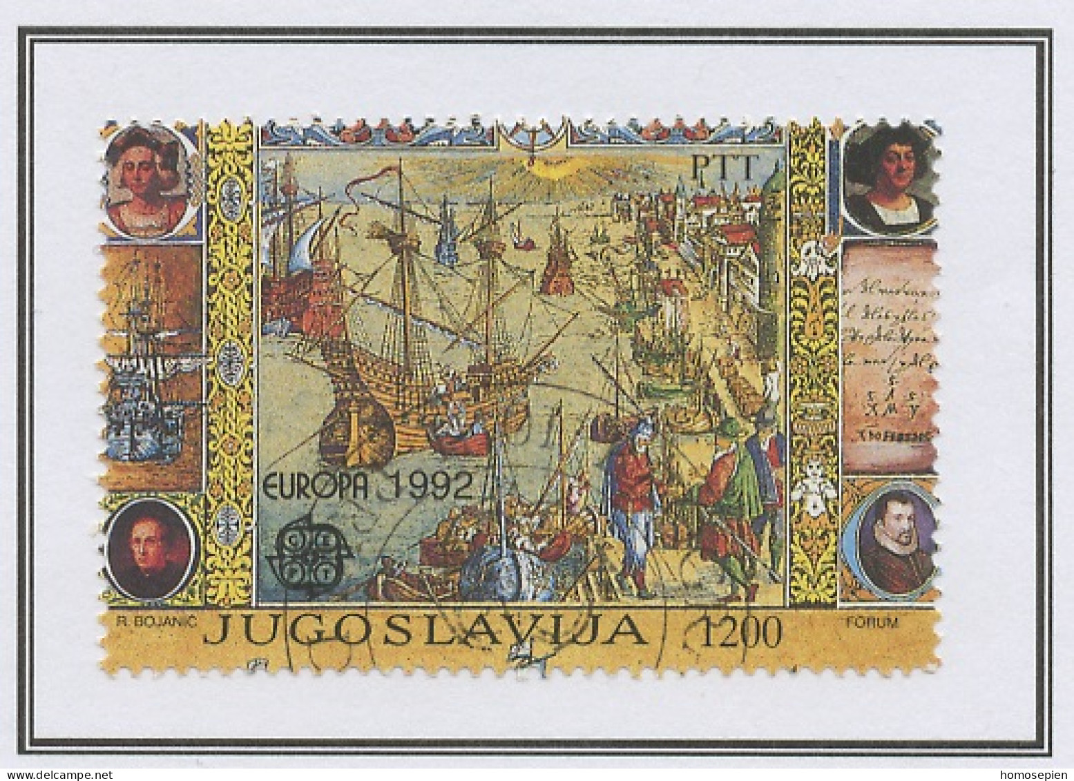 Yougoslavie - Jugoslawien - Yugoslavia 1992 Y&T N°2399 - Michel N°2536 (o) - 1200d EUROPA - Used Stamps