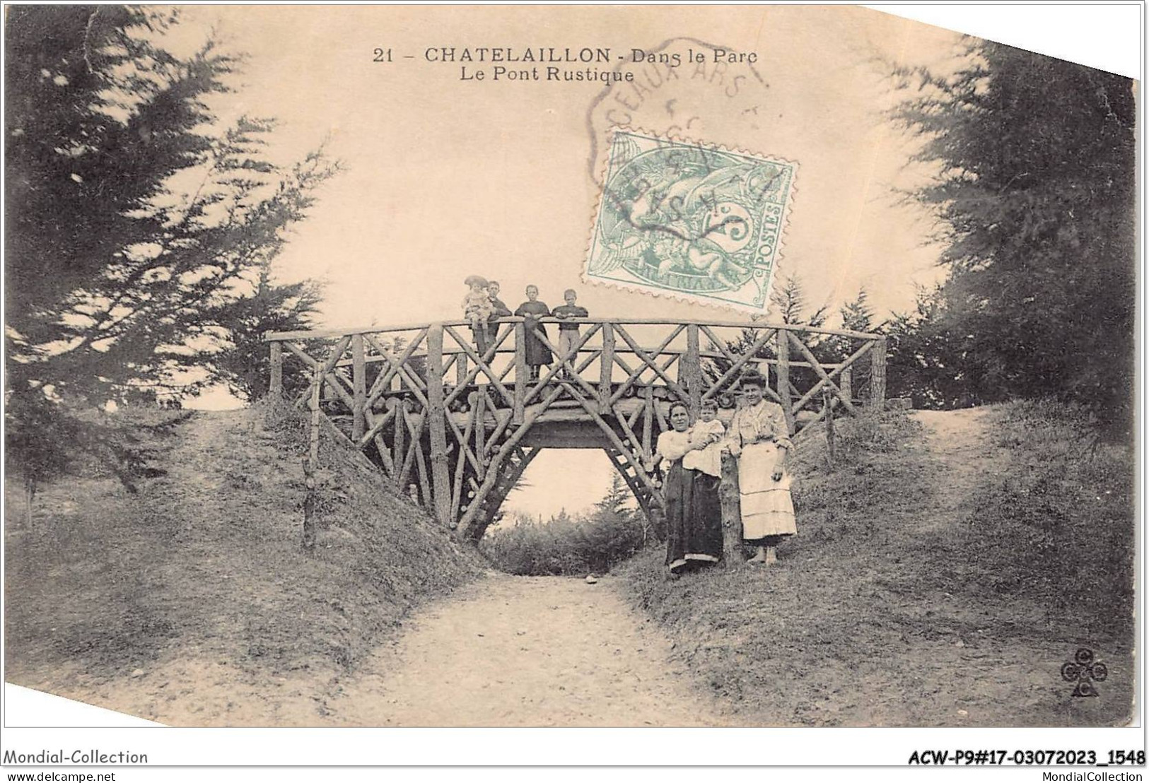 ACWP9-17-0780 - CHATELAILLON - Dans Le Parc - Le Pont Rustique  - Châtelaillon-Plage