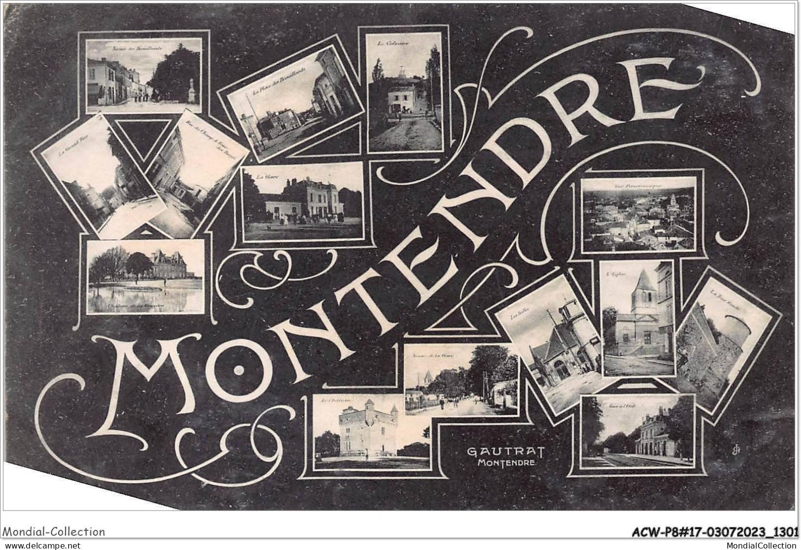 ACWP8-17-0656 - MONTENDRE - VUES MULTIPLES GARE PLACE ROUTE - Montendre