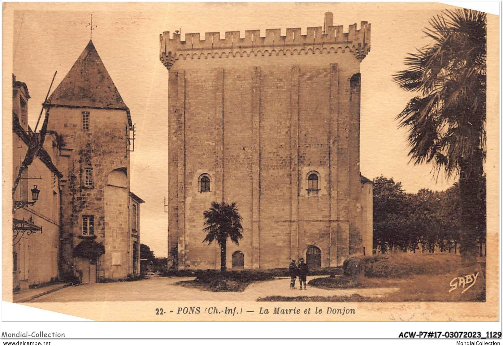 ACWP7-17-0569 - PONS - La Mairie Et La Donjon  - Pons