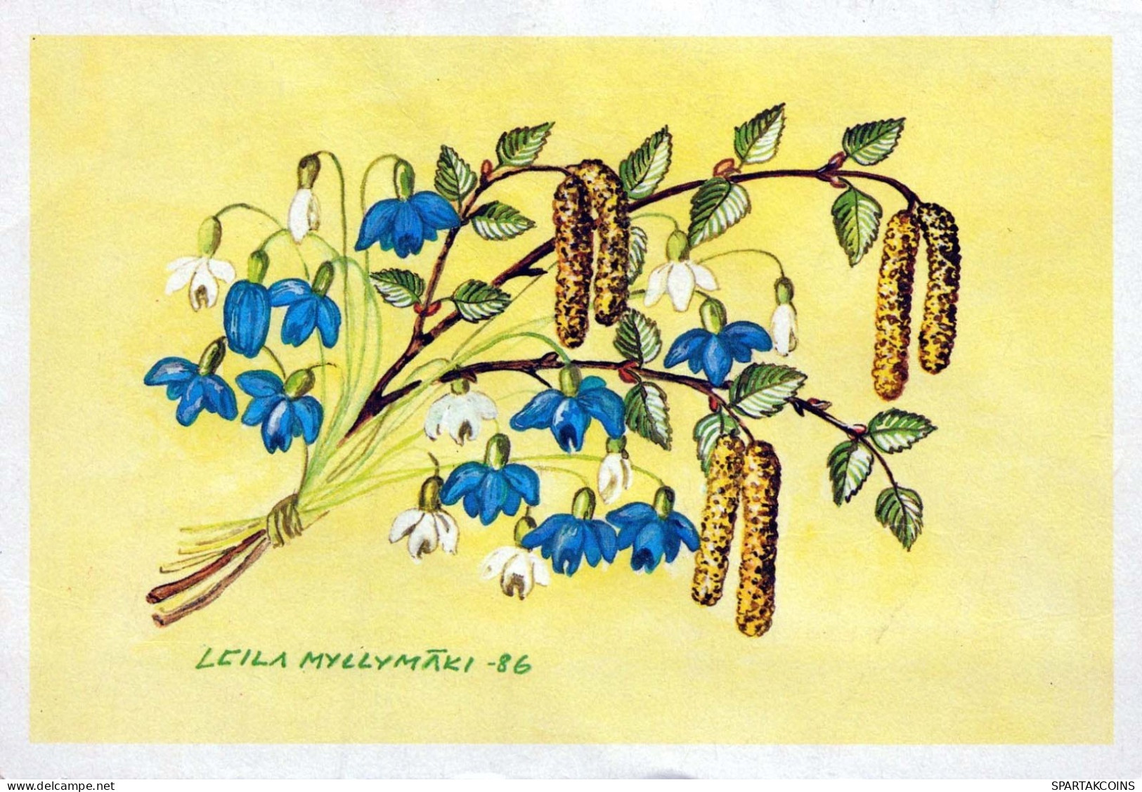 FLOWERS Vintage Postcard CPSM #PAS474.GB - Blumen