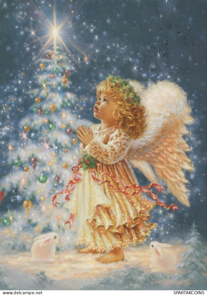 ANGEL CHRISTMAS Holidays Vintage Postcard CPSM #PAH410.GB - Anges