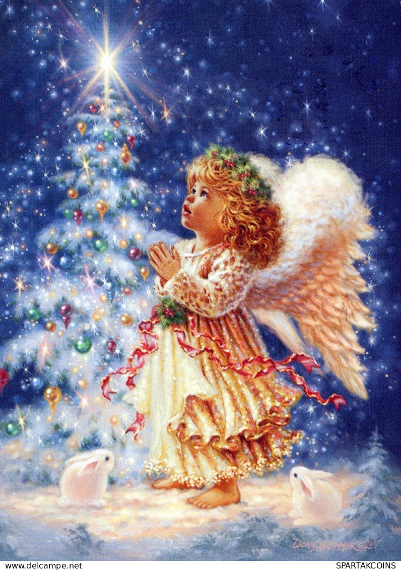ANGEL CHRISTMAS Holidays Vintage Postcard CPSM #PAH410.GB - Anges