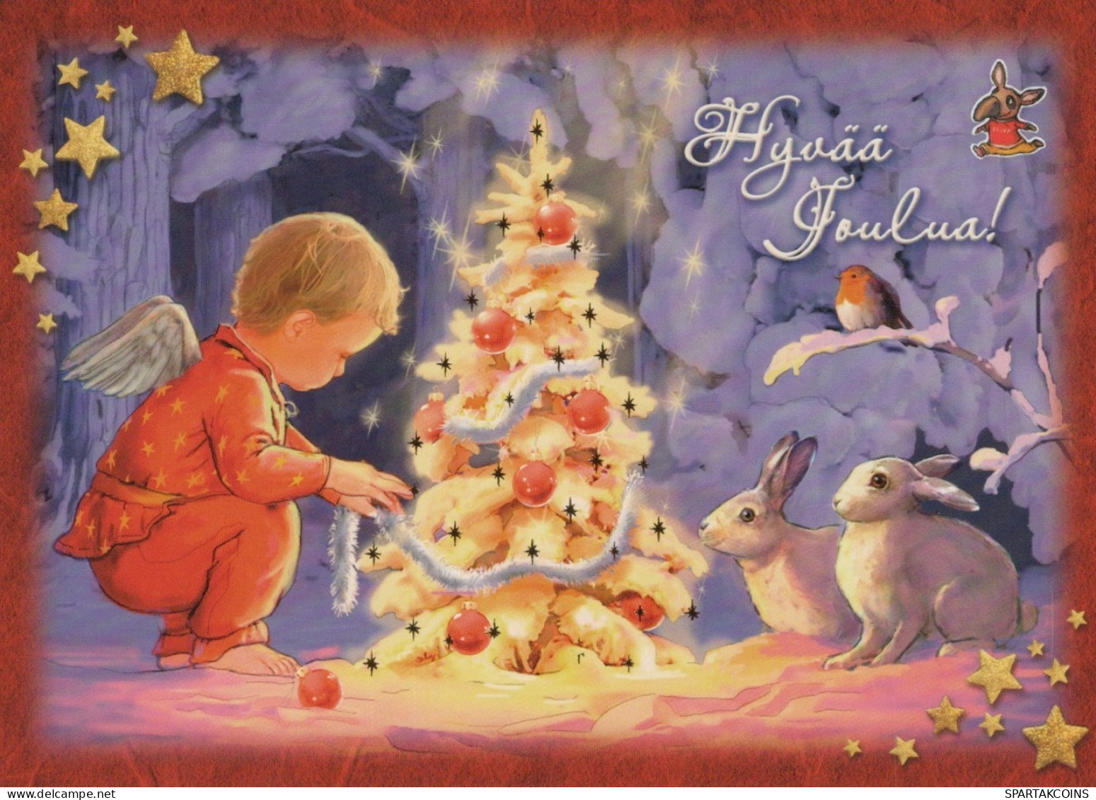 ANGEL CHRISTMAS Holidays Vintage Postcard CPSM #PAH084.GB - Anges