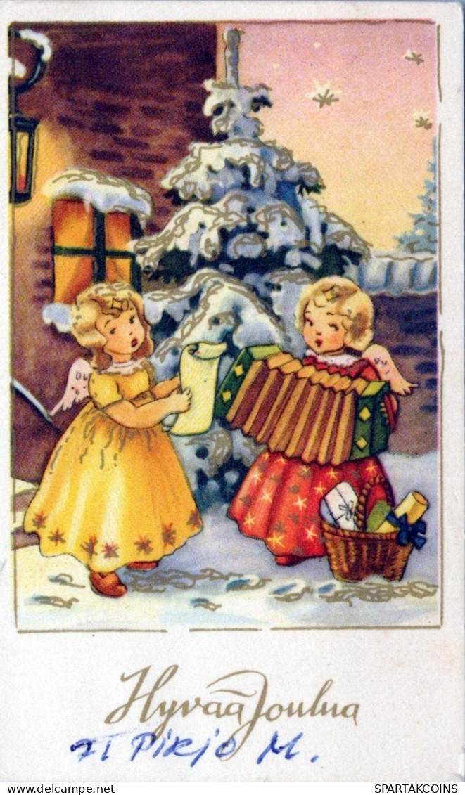 ANGEL CHRISTMAS Holidays Vintage Postcard CPSMPF #PAG710.GB - Anges