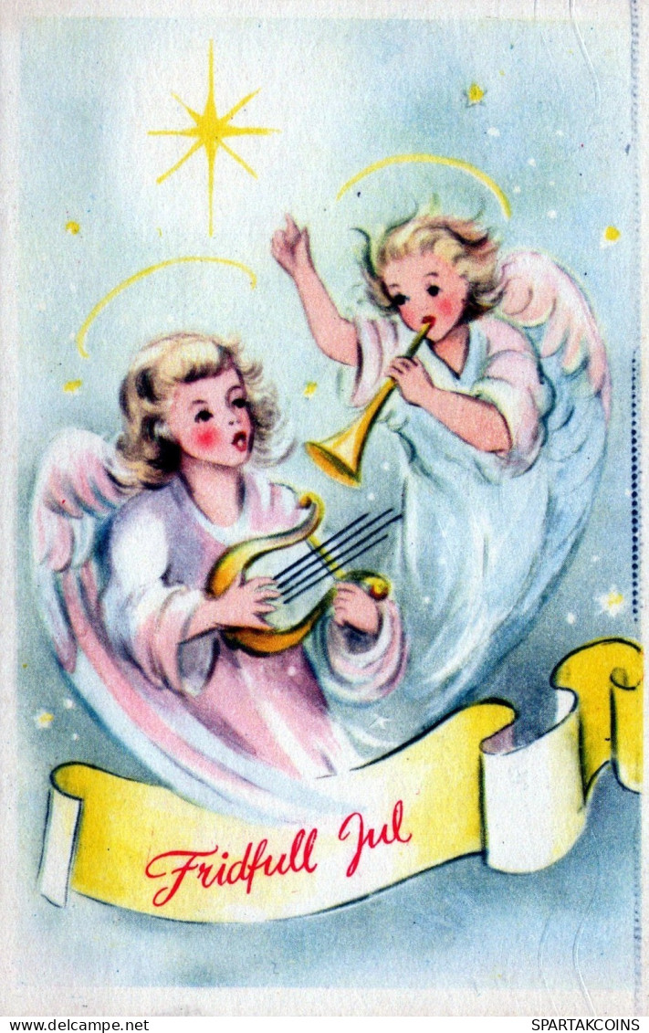 ANGEL CHRISTMAS Holidays Vintage Postcard CPSMPF #PAG772.GB - Anges