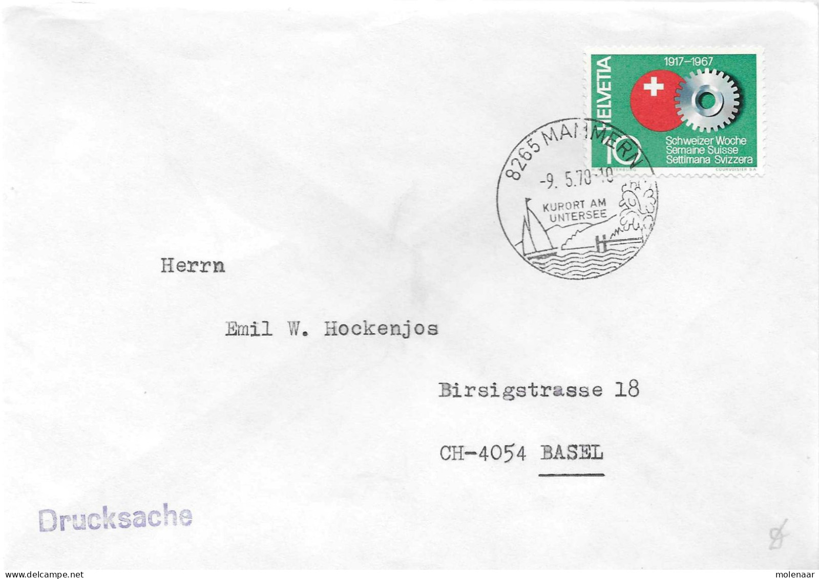 Postzegels > Europa > Zwitserland > 1970-1979 > Brief  Uit 1970  Met 1 Postzegel  (17656) - Lettres & Documents