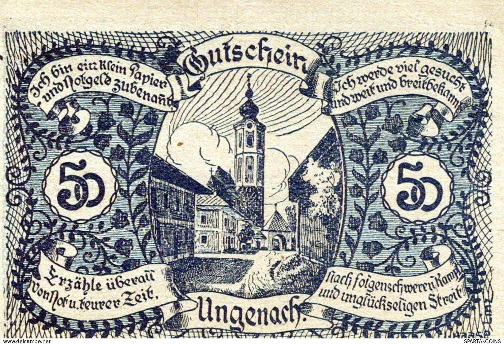 50 HELLER 1920 Stadt UNGENACH Oberösterreich Österreich Notgeld Banknote #PF262 - [11] Emissions Locales