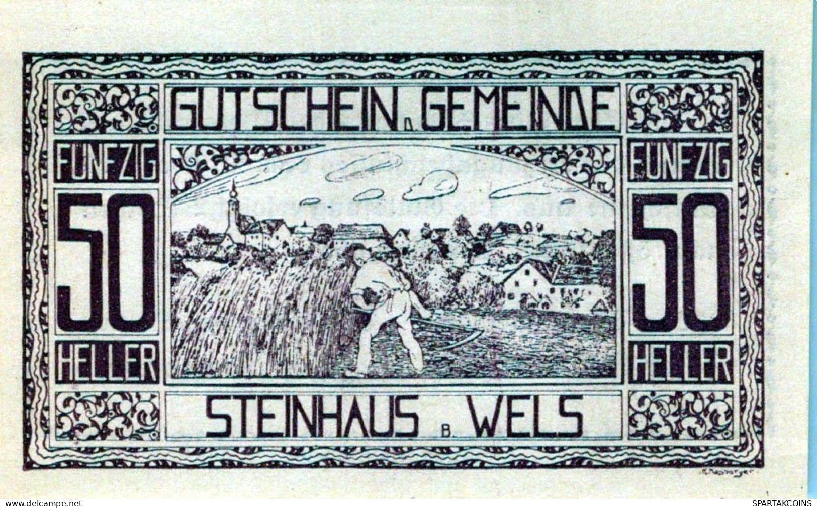 50 HELLER 1920 Stadt STEINHAUS BEI WELS Oberösterreich Österreich UNC Österreich #PH097 - [11] Local Banknote Issues