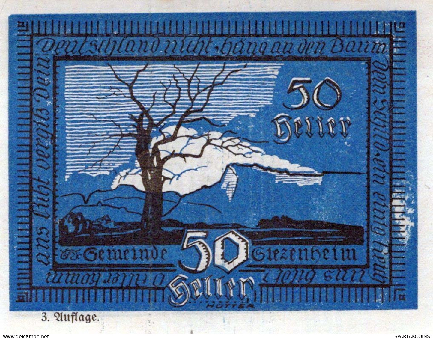 50 HELLER 1920 Stadt SIEZENHEIM Salzburg Österreich Notgeld Banknote #PF177 - [11] Emissions Locales