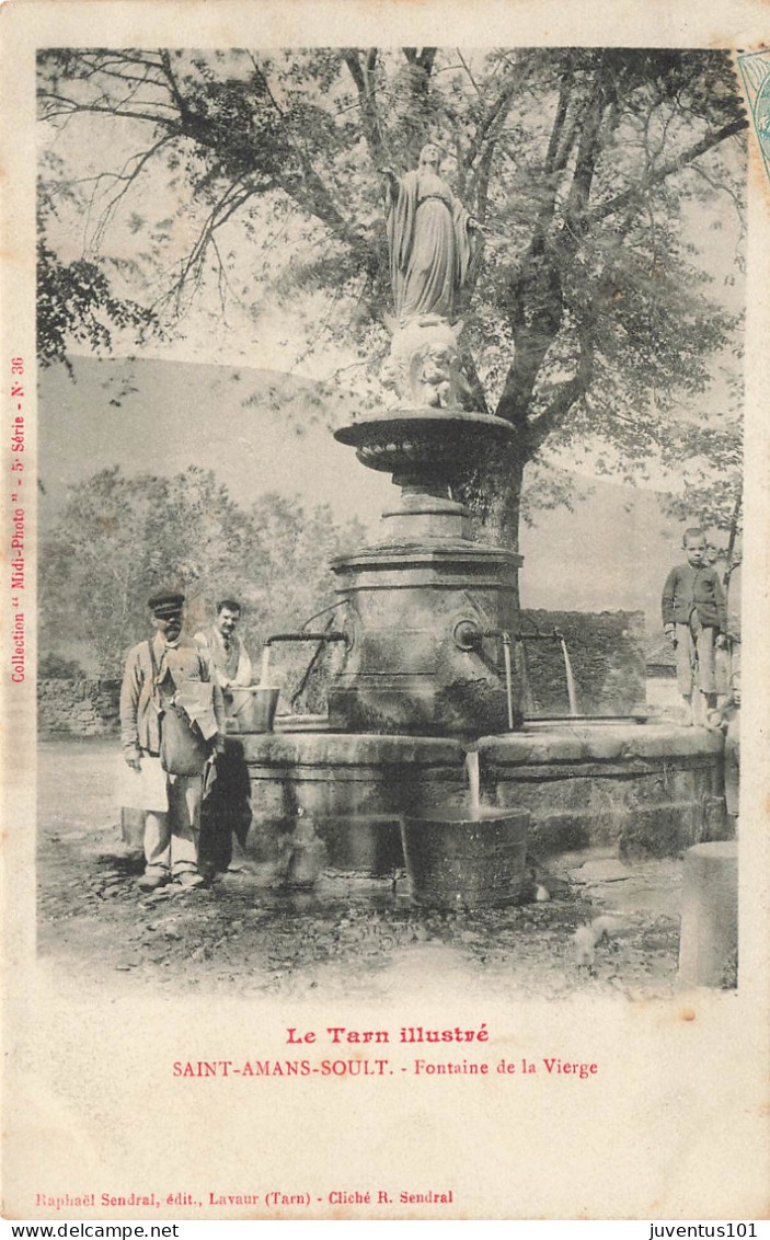 CPA Saint Amans Soult-Fontaine De La Vierge-Timbre  L2925 - Sonstige & Ohne Zuordnung