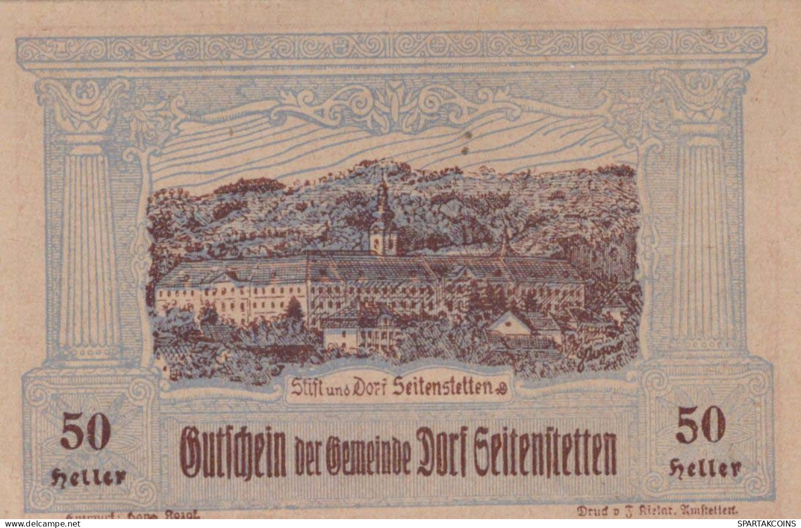 50 HELLER 1920 Stadt SEITENSTETTEN DORF Niedrigeren Österreich UNC Österreich #PH014 - [11] Local Banknote Issues