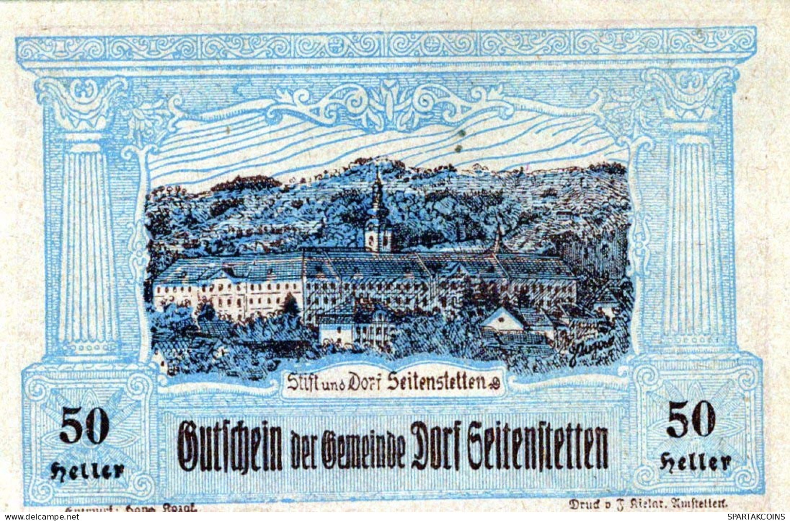 50 HELLER 1920 Stadt SEITENSTETTEN DORF Niedrigeren Österreich UNC Österreich #PH014 - [11] Local Banknote Issues