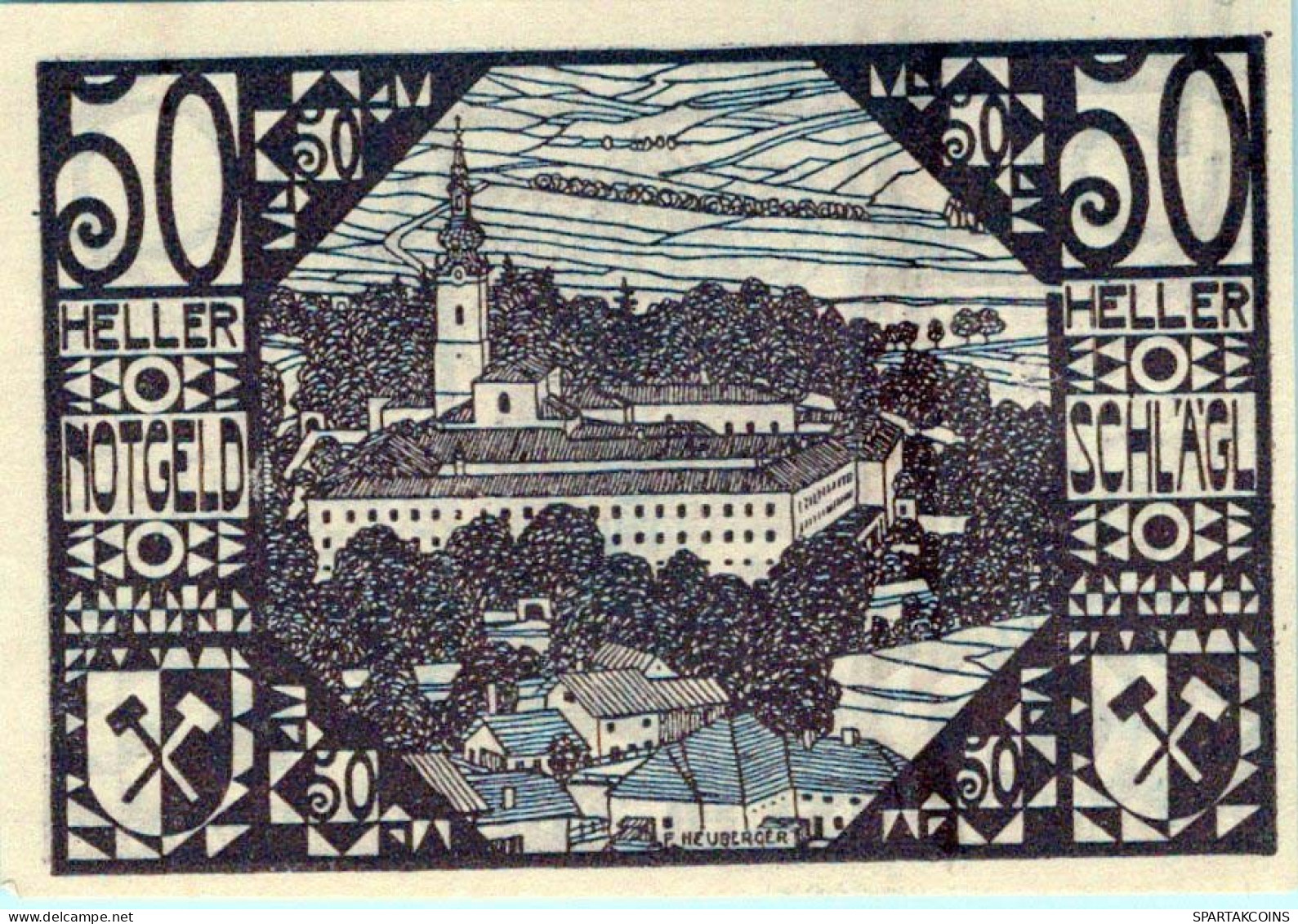 50 HELLER 1920 Stadt SCHLÄGL Oberösterreich Österreich UNC Österreich Notgeld #PH429 - [11] Local Banknote Issues
