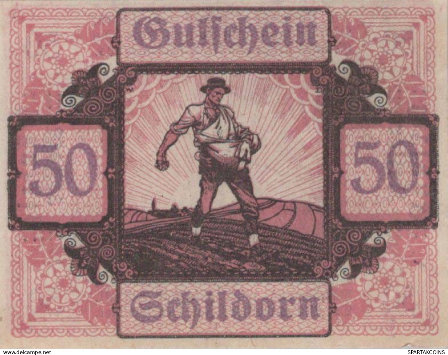 50 HELLER 1920 Stadt SCHILDORN Oberösterreich Österreich Notgeld Banknote #PF202 - [11] Local Banknote Issues