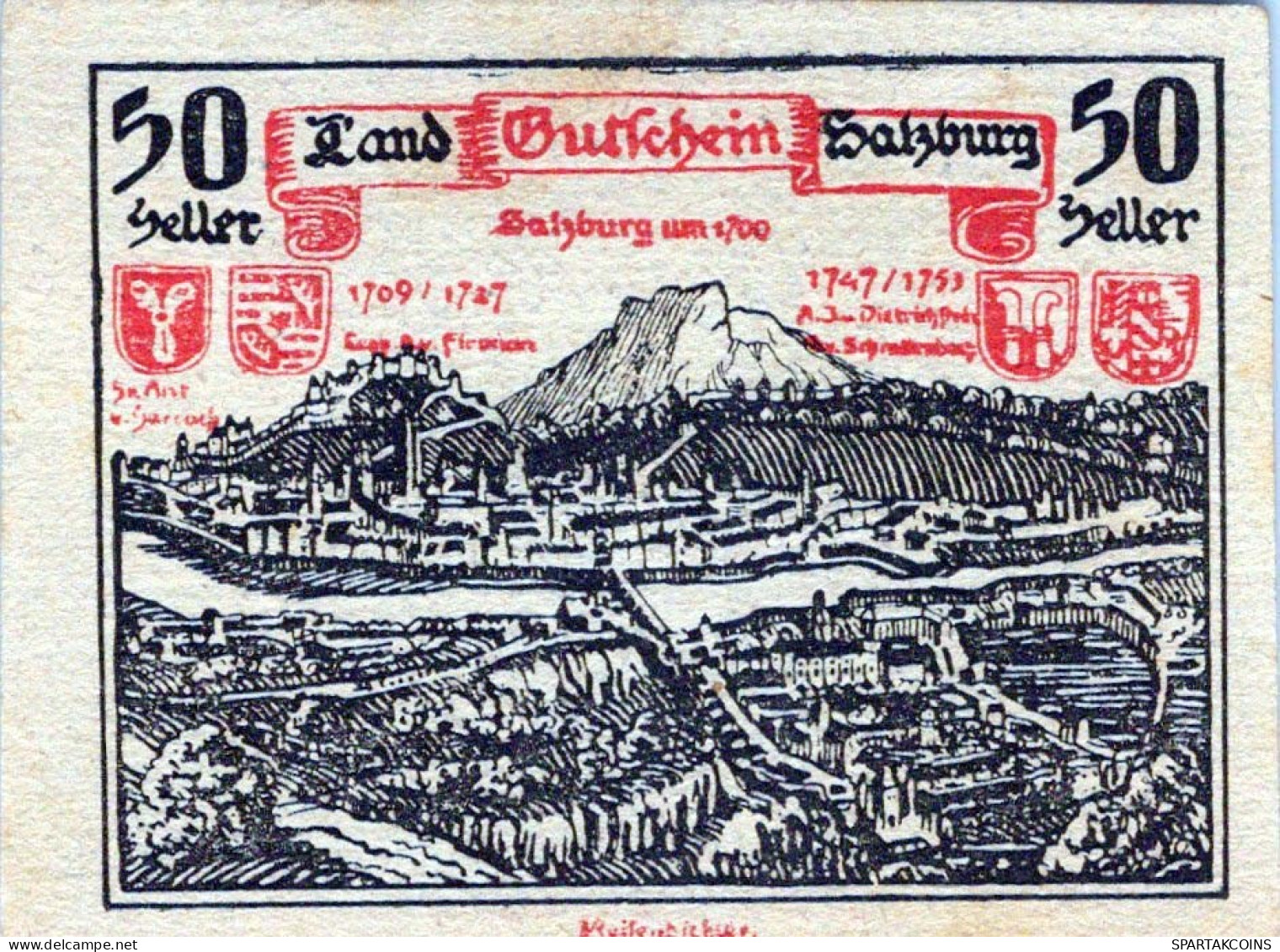50 HELLER 1920 Stadt SALZBURG Salzburg Österreich Notgeld Banknote #PE841 - [11] Emissions Locales