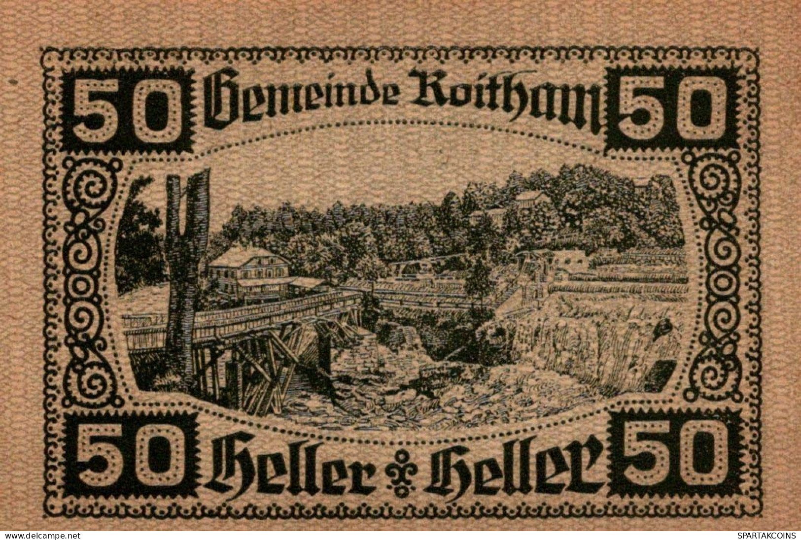 50 HELLER 1920 Stadt ROITHAM Oberösterreich Österreich Notgeld Papiergeld Banknote #PG666 - [11] Local Banknote Issues