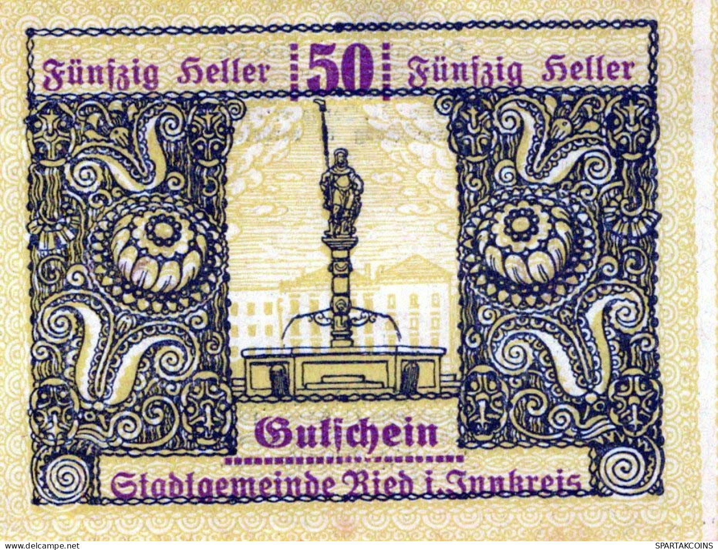 50 HELLER 1920 Stadt RIED IM INNKREIS Oberösterreich Österreich Notgeld #PI274 - [11] Emissions Locales