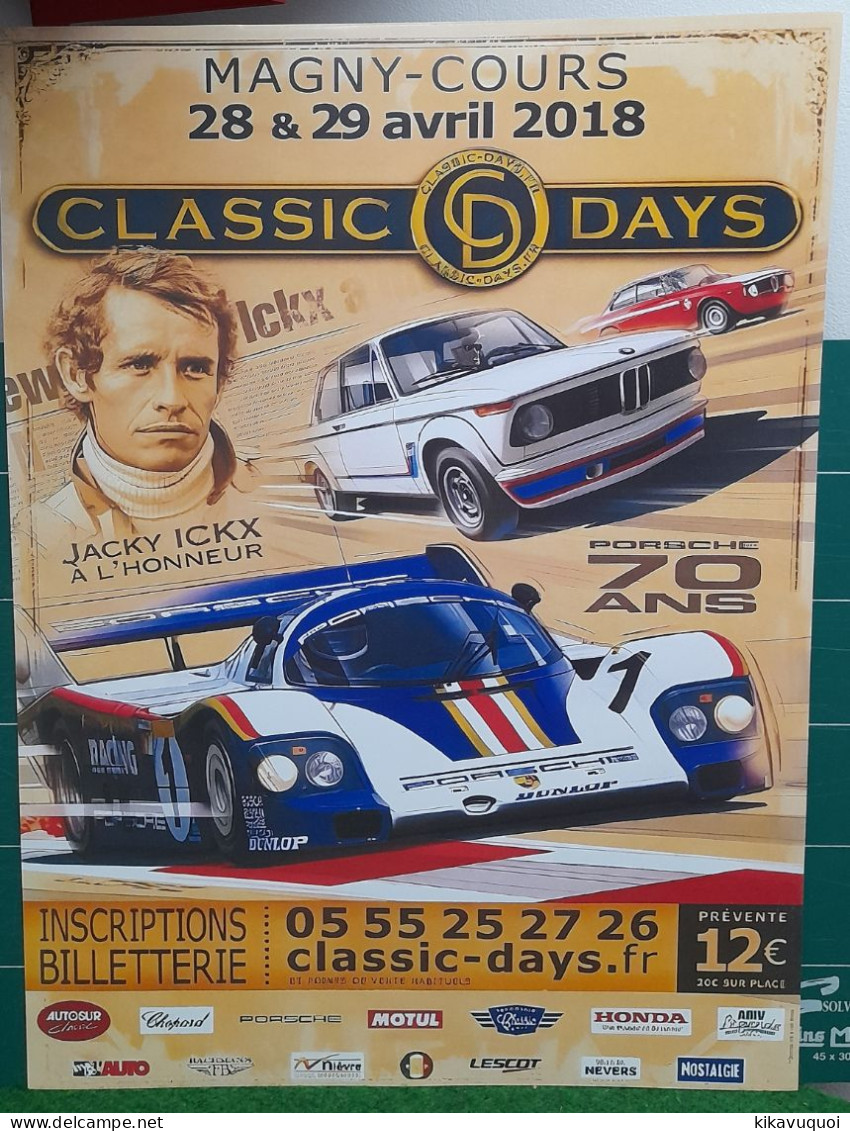 COURSE AUTOMOBILE PORSCHE BMW - JACKY ICKX - AFFICHE POSTER - Voitures