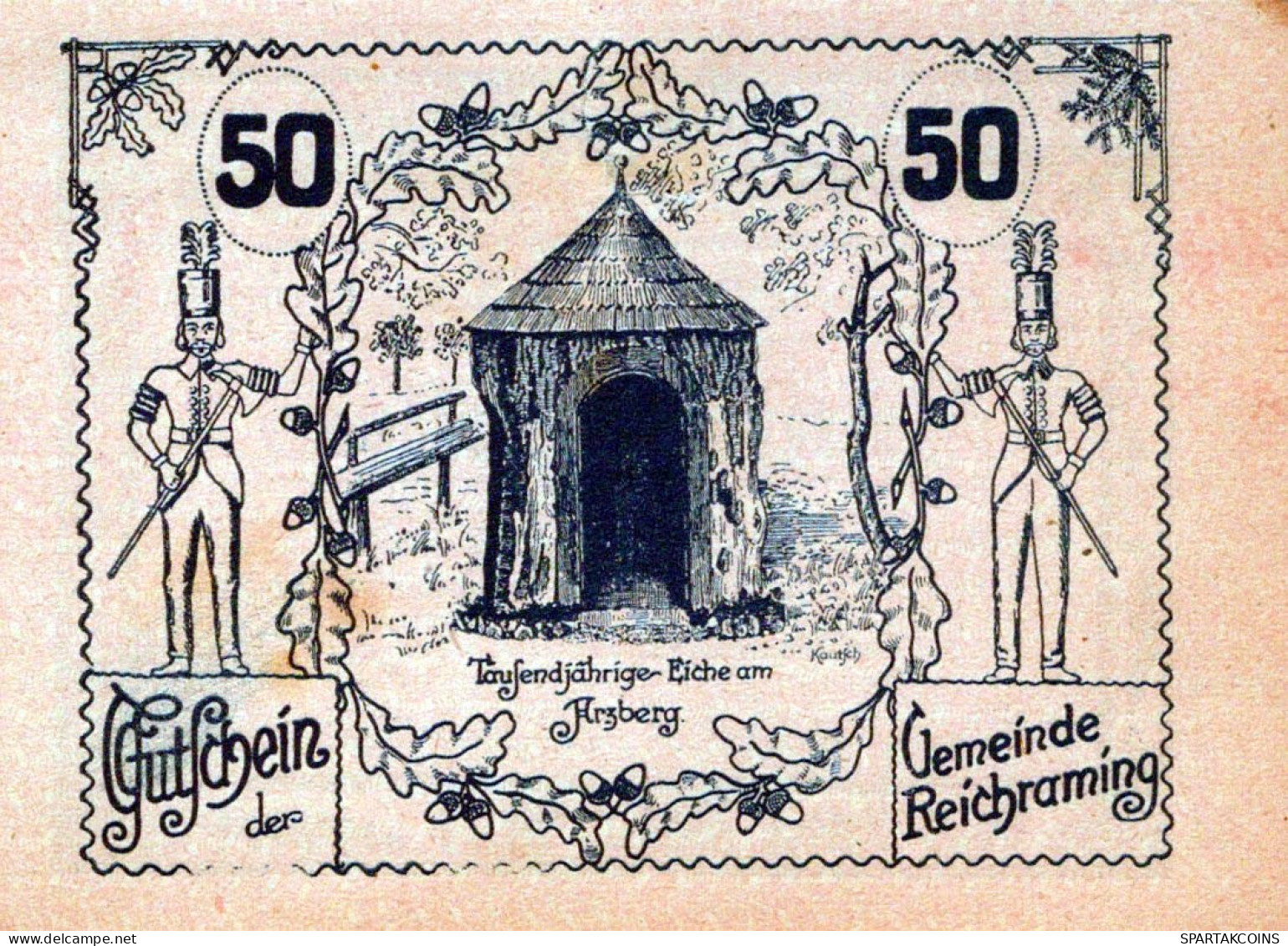 50 HELLER 1920 Stadt REICHRAMING Oberösterreich Österreich Notgeld #PI389 - [11] Local Banknote Issues