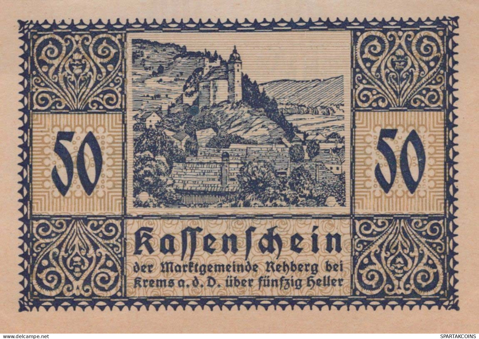 50 HELLER 1920 Stadt REHBERG BEI KREMS AN DER DONAU Österreich #PE568 - [11] Emissions Locales