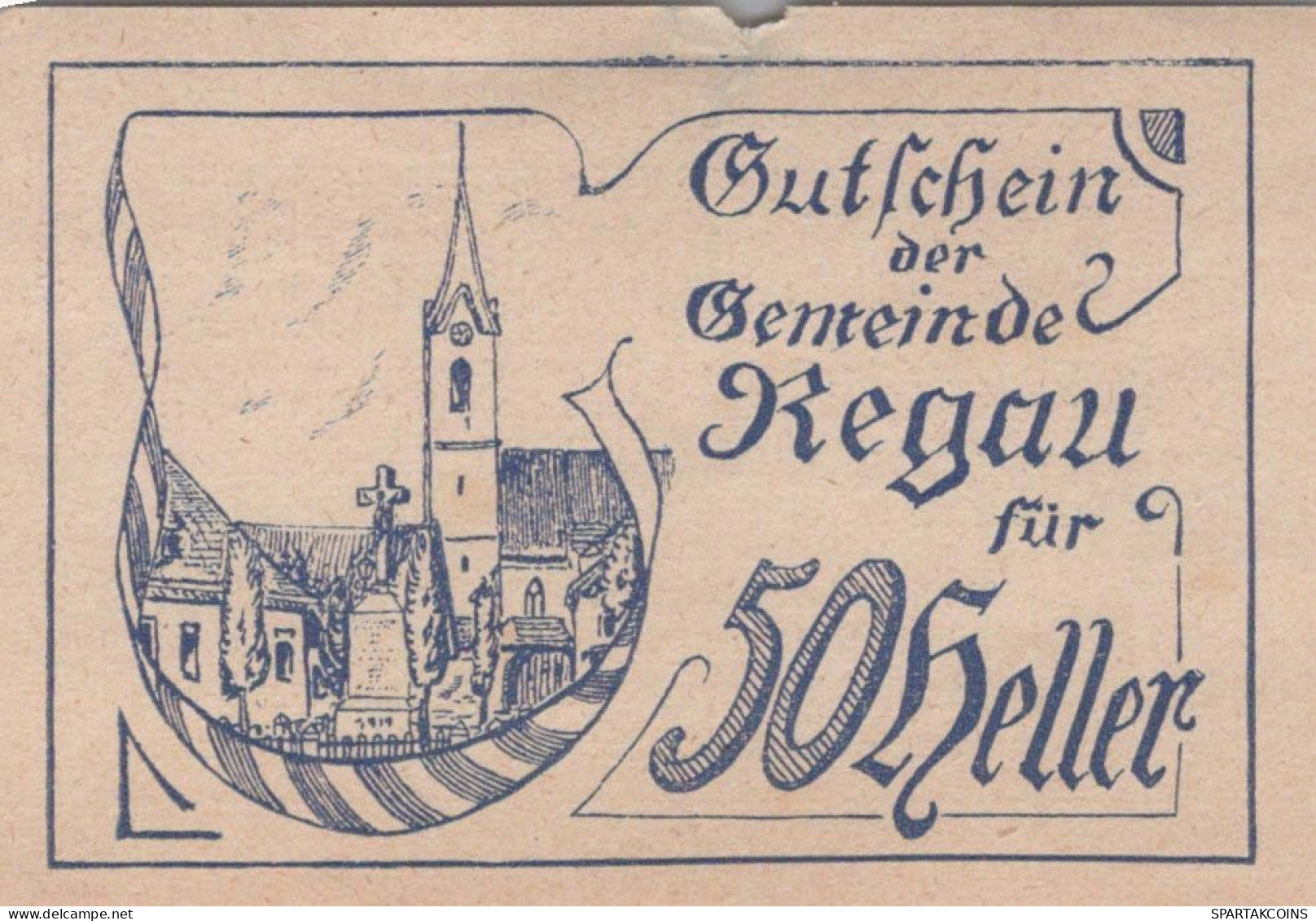 50 HELLER 1920 Stadt REGAU Oberösterreich Österreich Notgeld Banknote #PI241 - [11] Local Banknote Issues