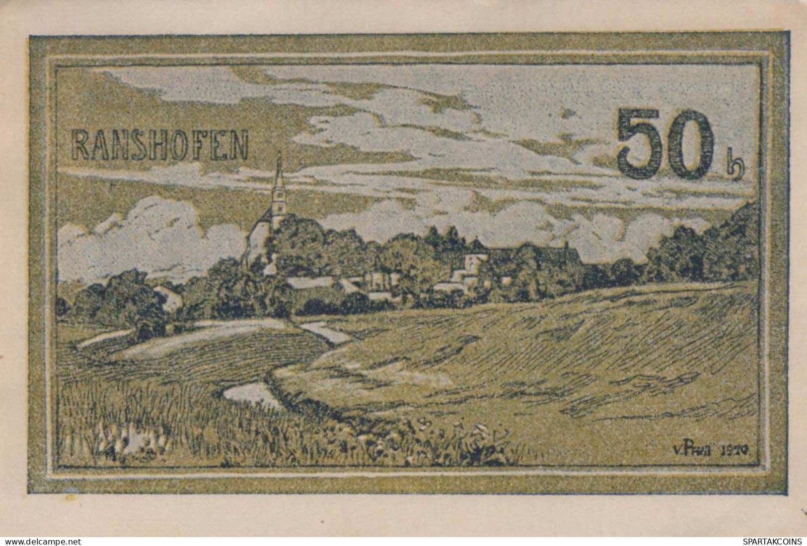 50 HELLER 1920 Stadt RANSHOFEN Oberösterreich Österreich Notgeld Banknote #PE561 - [11] Local Banknote Issues