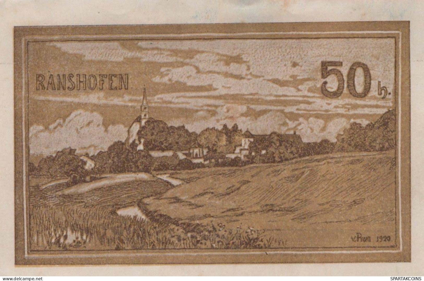 50 HELLER 1920 Stadt RANSHOFEN Oberösterreich Österreich Notgeld Banknote #PE523 - [11] Emissions Locales