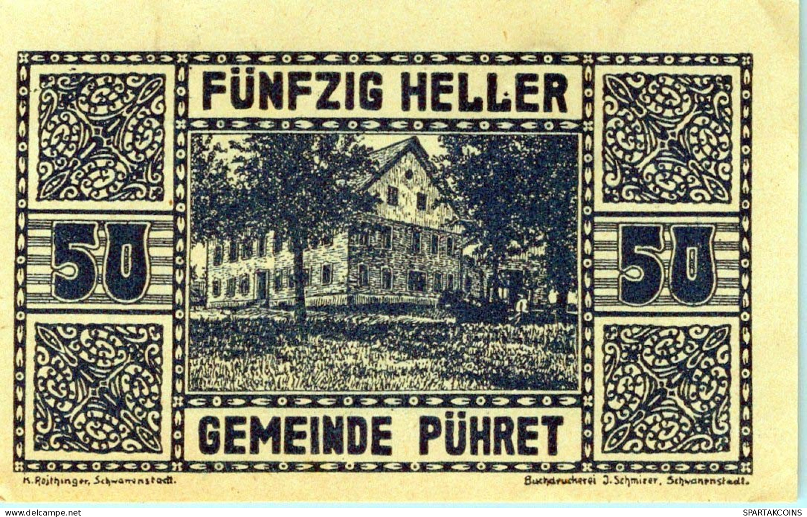 50 HELLER 1920 Stadt Pühret Oberösterreich Österreich Notgeld Banknote #PE272 - [11] Local Banknote Issues