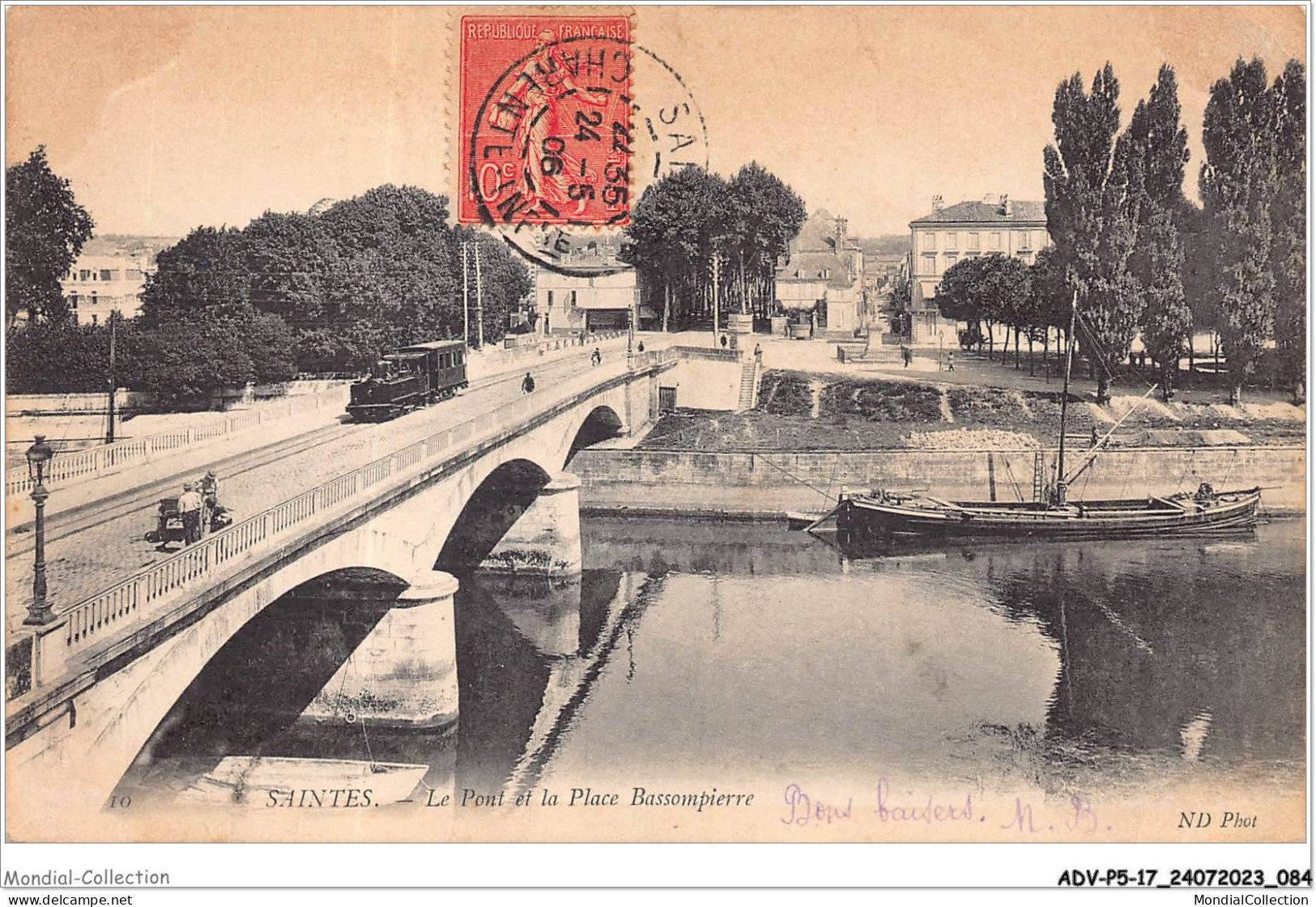 ADVP5-17-0406 - SAINTES - Le Pont Et La Place Bassompierre  - Saintes